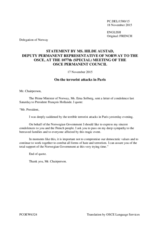 Statement by the Delegation of Norway on the 13 November Terrorist Attacks in Paris 