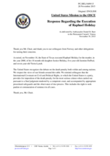 Statement by the Delegation of the United States of America on the death penalty in the United States of America