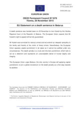 Statement by the Luxembourgian EU Presidency on the death penalty in the United States of America