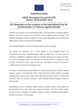 Statement by the Luxembourgian EU Presidency on the United Nations International Day for the Elimination of Violence against Women, observed on 25 November 2015