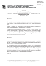 Statement by the Delegation of Armenia on the 13 November Terrorist Attacks in Paris