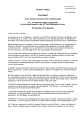 Statement by H.E. David Lidington, Minister of Europe