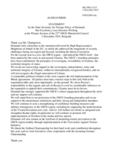 Statement by H.E. Lone Dencker Wisborg, State Secretary for Foreign Policy