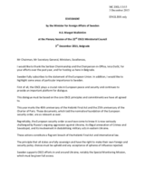 Statement by H.E. Margot Wallström, Minister for Foreign Affairs