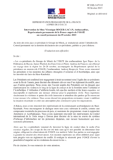 Statement by the Delegation of France, also on behalf of the Russian Federation and the United States of America, on the latest developments in the Nagorno-Karabakh peace process
