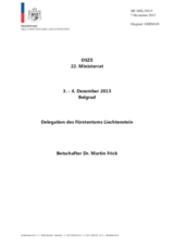 Statement by H.E. Martin Frick, Director of the Office for Foreign Affairs