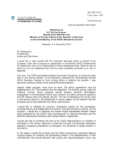 Statement by H.E. Karl Erjavec, Deputy Prime Minister and Minister of Foreign Affairs