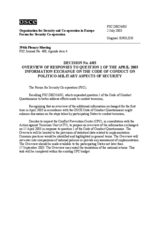 Forum for Security Co-operation Decision No. 6/03