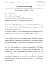 Statement by H.E. Harlem Désir, Minister of State for European Affairs