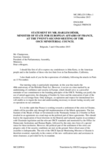 Statement by H.E. Harlem Désir, Minister of State for European Affairs