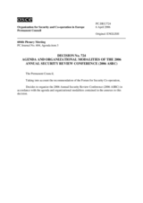 Permanent Council Decision No. 724