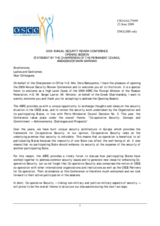 Opening Statement by Amb. Marinaki, Chairperson of the Permanent Council