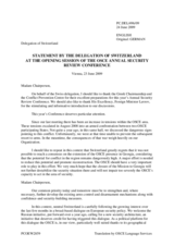 Statement by Switzerland