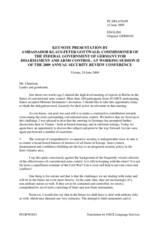 Keynote Presentation by Amb.Gottwald, Federal Government  Commissioner for Disarmament and Arms Control, Federal Foreign Office, Germany