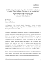 Opening Statement by Amb. Skjaldarson, Chairperson of the FSC