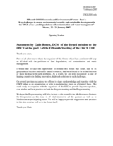 Opening statement by Galit Ronen, DCM of the Israeli mission to the OSCE Opening statement by Galit Ronen, DCM of the Israeli mission to the OSCE