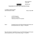 Consolidated Summary of the 15th Meeting of the Economic and Environmental Forum, Part 2