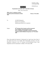 Statement by the Spanish Task Force for the OSCE 2007 Chairmanship Statement by the Spanish Task Force for the OSCE 2007 Chairmanship