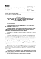 Decision on enhancing criminal justice responses to trafficking in human beings through a comprehensive approach (fr)