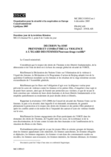 Ljubljana Decision No 15/05 Prevenir Et Combattre La Violence A L’egard Des Femmes