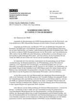 Madrider Erklärung zu Umwelt und Sicherheit