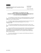 Ljubljana Ministerial Statement on the International Convention for the Suppression of acts of Nuclear Terrorism