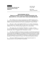 Ministererklärung über das Internationale Übereinkommen zur Bekämpfung von Akten des Nuklear Terrorismus