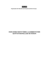OSZE-dokument über Lagerbestände konventioneller Munition