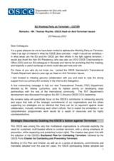 Remarks by the OSCE Head on Anti-Terrorism before the EU Working Party on Terrorism