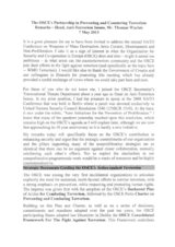 OSCE support to the implementation of United Nations Security Council Resolution 1540 (2004)