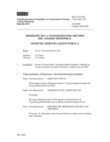 Journal, 1st Day of the 22nd Ministerial Council