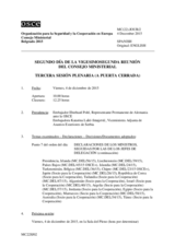 Journal, 2nd Day of the 22nd Ministerial Council 