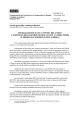 Declaration on the OSCE Activities in Support of Global Efforts in Tackling the World Drug Problem 