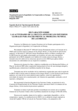 Declaration on the OSCE Activities in Support of Global Efforts in Tackling the World Drug Problem 