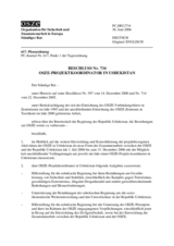 Beschluss Nr. 734 OSZE-projektkoordinator in Usbekistan