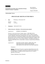 Journal of the 807th Plenary Meeting of the Forum for Security Co-operation