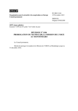 Décision No 1184 du Conseil permanent