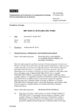 Giornale della 800a Seduta plenaria del Foro di cooperazione per la sicurezza