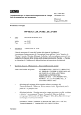 Giornale della 799a Seduta plenaria del Foro di cooperazione per la sicurezza