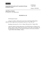 Permanent Council Decision No. 223