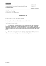 Permanent Council Decision No. 165