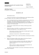 Permanent Council Decision No. 158