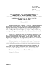 Condolences presented by the Delegation of of Kyrgyzstan on behalf of Kyrgyzstan, Tajikistan, Turkmenistan and Uzbekistan in relation to the victims of the city of Beslan
