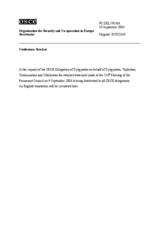 Condolences presented by the Delegation of of Kyrgyzstan on behalf of Kyrgyzstan, Tajikistan, Turkmenistan and Uzbekistan in relation to the victims of the city of Beslan (ru)