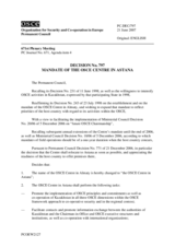 Permanent Council Decision No. 797