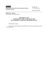 Permanent Council Decision No. 694