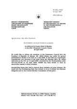 Statement by the Delegation of Albania on the general parliamentary election to be held on 3 July 2005