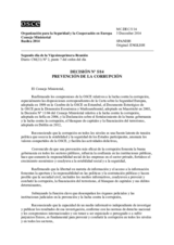 Decisión Nº 5/14 relativa a la prevención de la corrupción