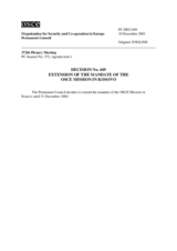 Permanent Council Decision No. 449