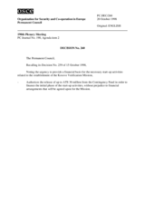 Permanent Council Decision No. 260